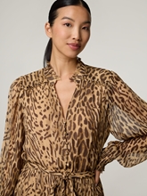 Image sur Robe midi imprimé léopard COSMOS