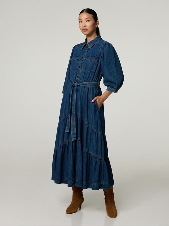 Image sur Robe midi en denim CLARCK