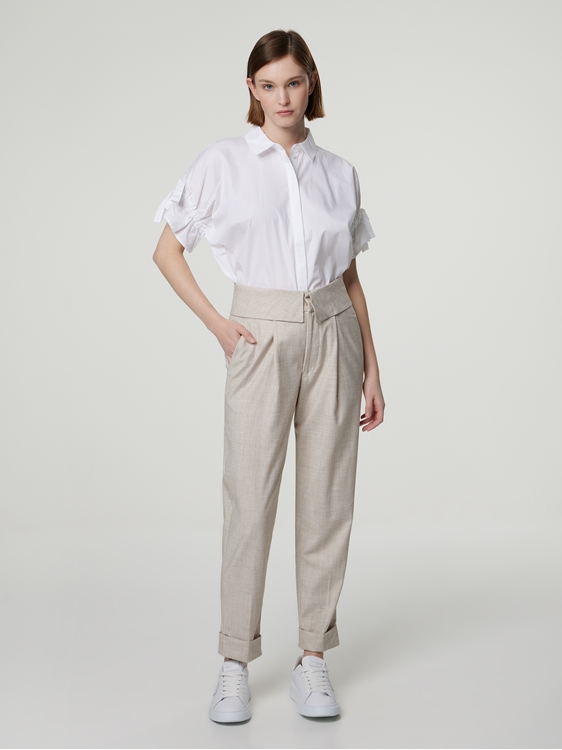 Image sur Pantalon ceinture à plis