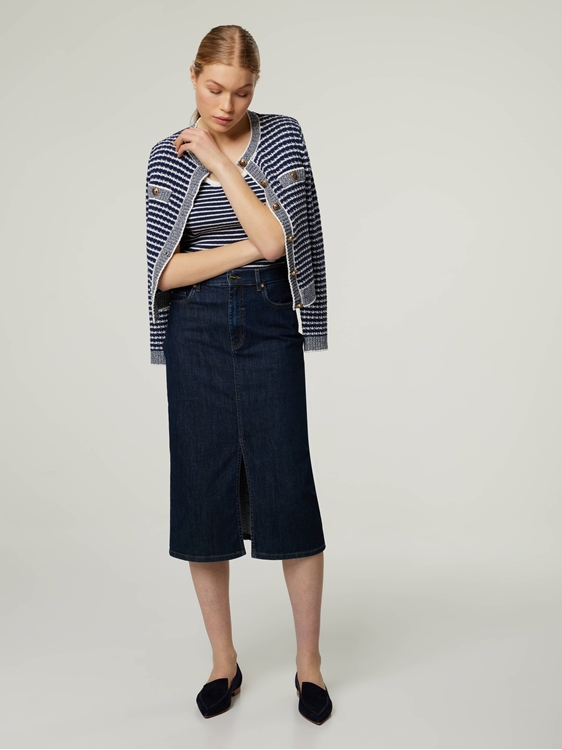 Image sur Midijupe en denim AMEDA