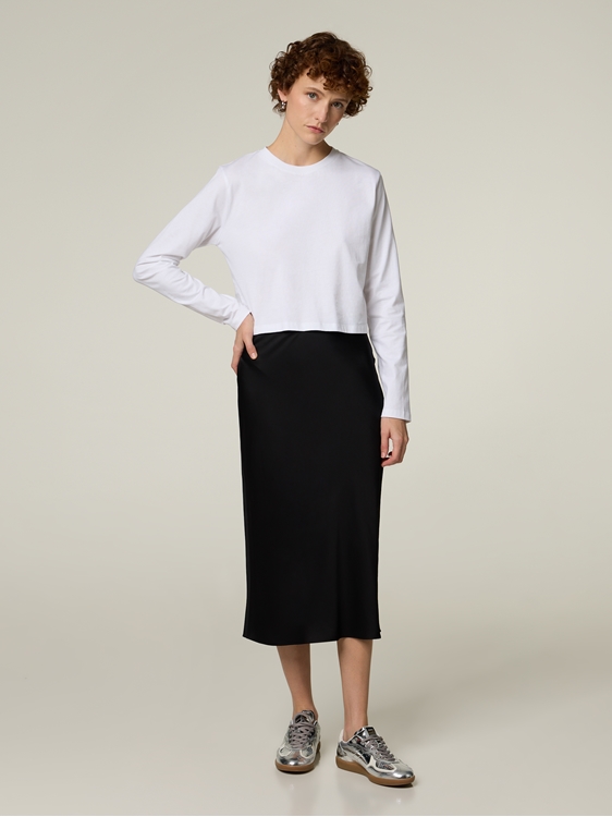 Bild von Midijupe aus Satin SAAGNETA