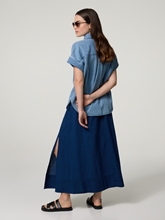 Bild von Midijupe mit Leinen SLIT