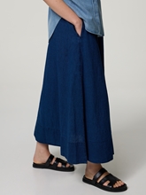 Bild von Midijupe mit Leinen SLIT