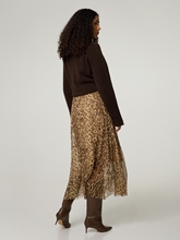 Bild von Midijupe mit Leo-Print FAUVE