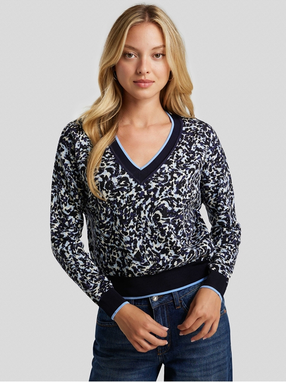 Bild von Strickpullover mit Jaquard-Muster