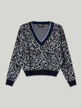 Bild von Strickpullover mit Jaquard-Muster