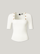 Bild von T-Shirt mit Karree-Ausschnitt