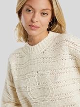Bild von Lochstrickpullover mit Logo