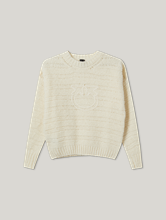 Bild von Lochstrickpullover mit Logo