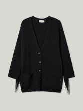 Bild von Strickmantel mit Fransen