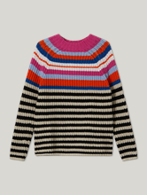 Bild von Pullover mit bunten Streifen
