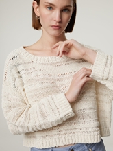 Image sur Pull broderie perforée