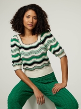 Image sur T-shirt en maille en coton