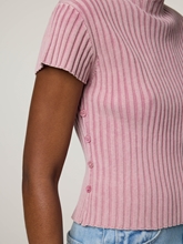 Image sur T-shirt tricoté en coton