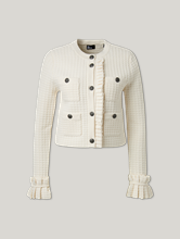 Bild von Strickjacke mit Rüschen