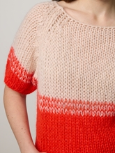 Image sur T-shirt en tricot avec mohair