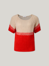 Image sur T-shirt en tricot avec mohair