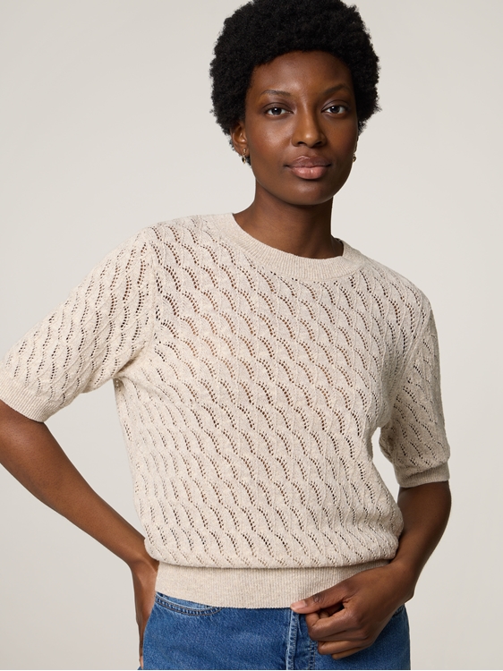 Bild von Shirt aus Lochstrick KARIN