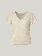 Image sur T-shirt en tricot ajouré