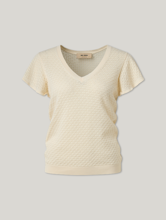 Image sur T-shirt en tricot ajouré