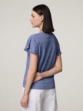 Image sur T-shirt tricoté avec du lin