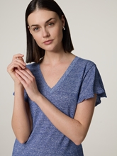 Image sur T-shirt tricoté avec du lin