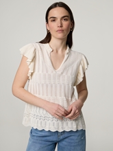 Bild von Strickshirt mit Volantärmel