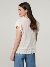 Bild von Strickshirt mit Volantärmel