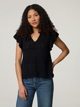 Bild von Strickshirt mit Volantärmel