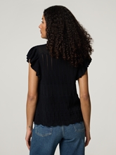 Bild von Strickshirt mit Volantärmel