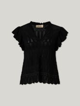 Bild von Strickshirt mit Volantärmel