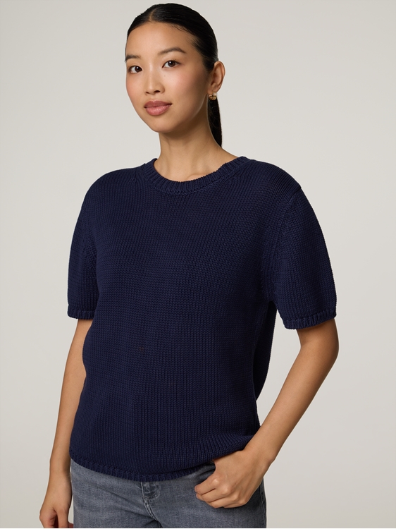 Image sur T-shirt tricoté en coton MMARIN