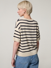 Image sur T-shirt tricoté avec du lin