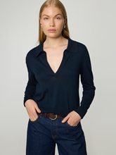 Bild von Strickpoloshirt mit Kaschmir