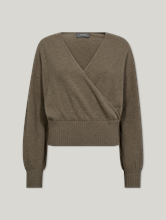 Image sur Pull enveloppant avec cachemire