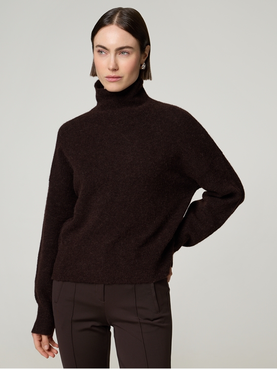 Bild von Stehkragenpullover mit Alpaka