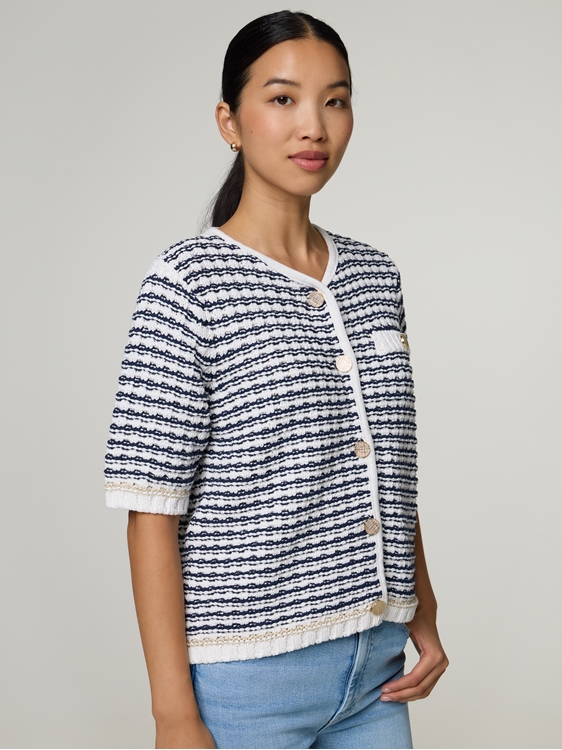 Image sur Veste en tricot à manches courtes