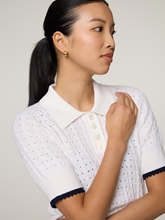 Bild von Strickpoloshirt mit Kaschmir