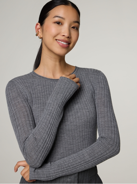 Image sur Rippenmerinopullover