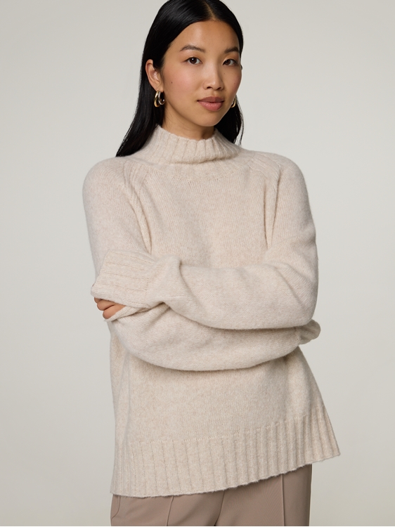 Bild von Stehkragenpullover aus Wolle