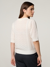 Image sur Pull tricoté avec broderie ajourée