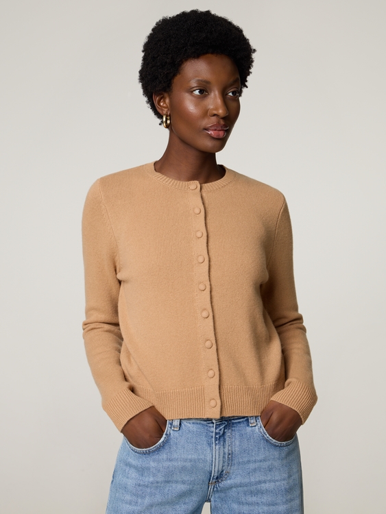 Bild von Strickjacke aus Wolle GESKI