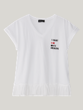 Bild von T-Shirt mit Schösschen und Perlen