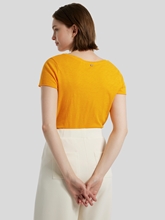 Image sur T-shirt en coton flammé