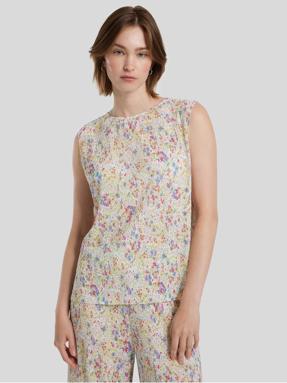 Image sur T-shirt plissé