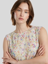 Image sur T-shirt plissé