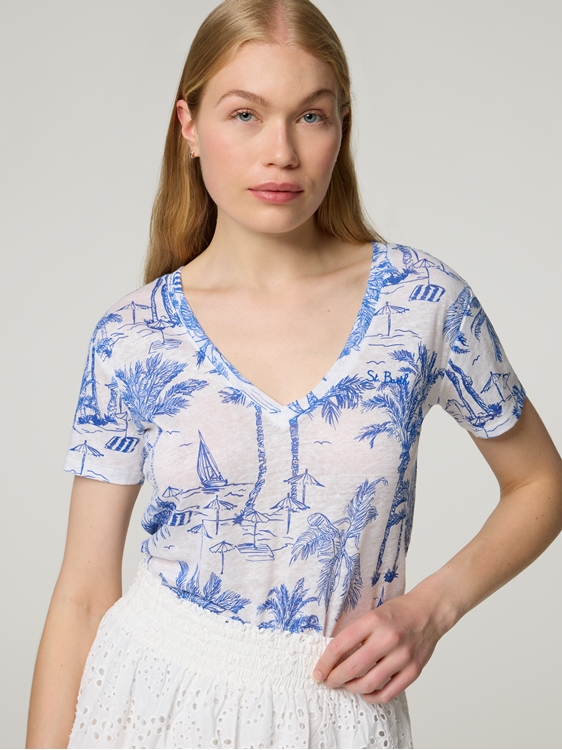 Image sur T-shirt en lin ELOISE