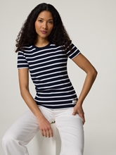 Image sur T-shirt à côtes en coton bio