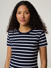 Image sur T-shirt à côtes en coton bio