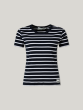 Image sur T-shirt à côtes en coton bio